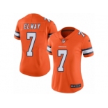 Women's Nike Denver Broncos #7 John Elway Limited Orange Rush NFL Jersey