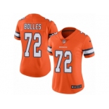 Women's Nike Denver Broncos #72 Garett Bolles Limited Orange Rush NFL Jersey