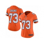 Women's Nike Denver Broncos #73 Russell Okung Limited Orange Rush NFL Jersey