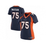 Women's Nike Denver Broncos #75 Menelik Watson Limited Navy Blue Alternate NFL Jersey