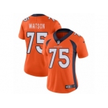 Women's Nike Denver Broncos #75 Menelik Watson Vapor Untouchable Limited Orange Team Color NFL Jersey