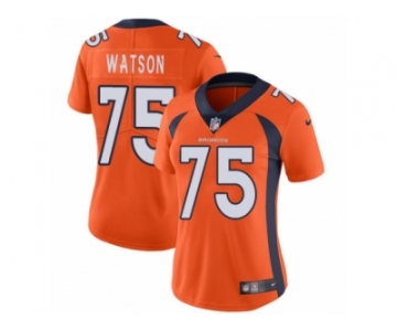 Women's Nike Denver Broncos #75 Menelik Watson Vapor Untouchable Limited Orange Team Color NFL Jersey