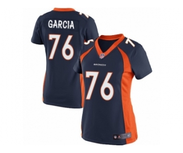 Women's Nike Denver Broncos #76 Max Garcia Limited Navy Blue Alternate NFL Jersey