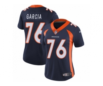 Women's Nike Denver Broncos #76 Max Garcia Vapor Untouchable Limited Navy Blue Alternate NFL Jersey