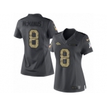 Women's Nike Denver Broncos #8 Brandon McManus Limited Black 2016 Salute to Service NFL Jersey