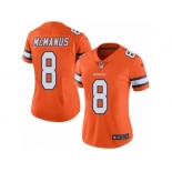 Women's Nike Denver Broncos #8 Brandon McManus Limited Orange Rush NFL Jersey