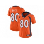 Women's Nike Denver Broncos #80 Jake Butt Vapor Untouchable Limited Orange Team Color NFL Jersey