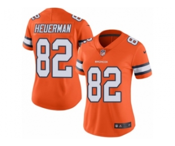 Women's Nike Denver Broncos #82 Jeff Heuerman Limited Orange Rush NFL Jersey