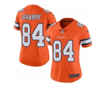 Women's Nike Denver Broncos #84 Shannon Sharpe Limited Orange Rush NFL Jersey