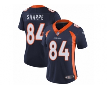 Women's Nike Denver Broncos #84 Shannon Sharpe Vapor Untouchable Limited Navy Blue Alternate NFL Jersey