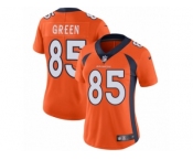 Women's Nike Denver Broncos #85 Virgil Green Vapor Untouchable Limited Orange Team Color NFL Jersey