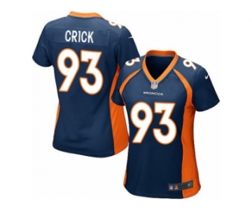 Women's Nike Denver Broncos #93 Jared Crick Game Navy Blue Alternate NFL Jersey