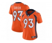 Women's Nike Denver Broncos #93 Jared Crick Vapor Untouchable Limited Orange Team Color NFL Jersey