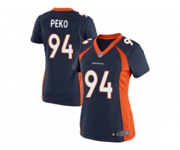 Women's Nike Denver Broncos #94 Domata Peko Limited Navy Blue Alternate NFL Jersey