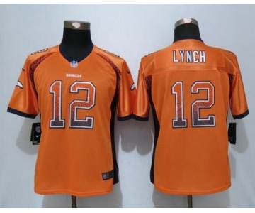 Wonen Nike Denver Broncos #12 Paxton Lynch Drift Fashion Orange Jerseys