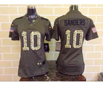 nike women nfl jerseys denver broncos #10 sanders army green[nike Limited Salute To Service][sanders]