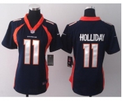 nike women nfl jerseys denver broncos #11 holliday blue[new nike]