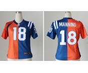 nike women nfl jerseys denver broncos #18 manning blue-orange-dk.blue[nike split][new]