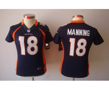 nike women nfl jerseys denver broncos #18 manning blue[nike limited]