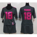 nike women nfl jerseys denver broncos #18 manning dk.grey[breast cancer awareness]