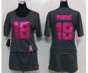 nike women nfl jerseys denver broncos #18 manning dk.grey[breast cancer awareness]