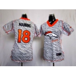 nike women nfl jerseys denver broncos #18 manning [fem fan zebra]