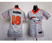 nike women nfl jerseys denver broncos #18 manning [fem fan zebra]