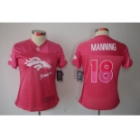 nike women nfl jerseys denver broncos #18 manning pink[2012 fem fan]