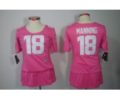 nike women nfl jerseys denver broncos #18 manning pink[breast cancer awareness]