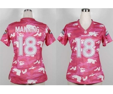 nike women nfl jerseys denver broncos #18 manning pink[fashion camo]