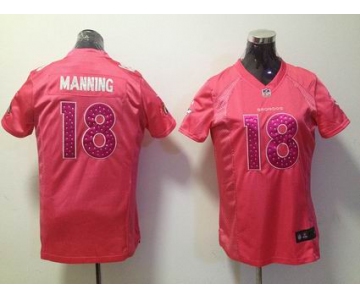 nike women nfl jerseys denver broncos #18 manning pink[nike]