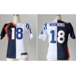 nike women nfl jerseys denver broncos #18 manning white-blue-orange[nike split][new]