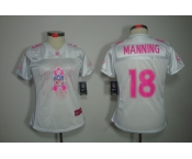 nike women nfl jerseys denver broncos #18 manning white[breast cancer awareness fashion]