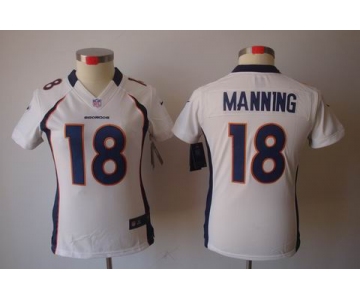 nike women nfl jerseys denver broncos #18 manning white[nike limited]