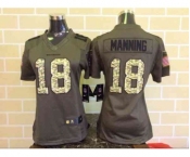 nike women nfl jerseys denver broncos #18 peyton manning army green[nike Limited Salute To Service]