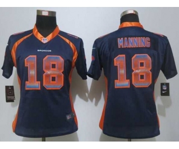 nike women nfl jerseys denver broncos #18 peyton manning blue[Strobe Limited]