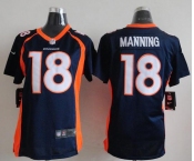 nike women nfl jerseys denver broncos #18 peyton manning blue[new nike]