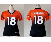 nike women nfl jerseys denver broncos #18 peyton manning orange-blue[nike drift fashion][second version]