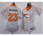 nike women nfl jerseys denver broncos #23 mcgahee[fem fan zebra]