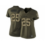 nike women nfl jerseys denver broncos #25 harris jr army green[nike Limited Salute To Service]