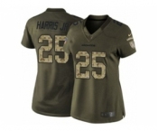 nike women nfl jerseys denver broncos #25 harris jr army green[nike Limited Salute To Service]