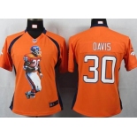 nike women nfl jerseys denver broncos #30 davis orange[portrait fashion]