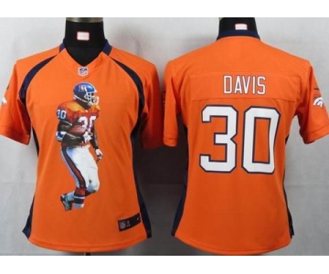 nike women nfl jerseys denver broncos #30 davis orange[portrait fashion]