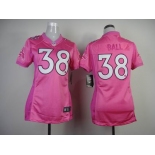 nike women nfl jerseys denver broncos #38 ball pink[nike love]