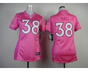 nike women nfl jerseys denver broncos #38 ball pink[nike love]