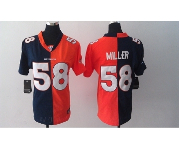 nike women nfl jerseys denver broncos #58 miller blue-orange[nike split]