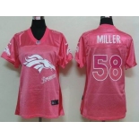 nike women nfl jerseys denver broncos #58 miller pink[2012 fem fan]