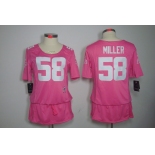 nike women nfl jerseys denver broncos #58 miller pink[breast cancer awareness]