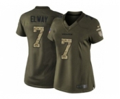 nike women nfl jerseys denver broncos #7 john elway army green[nike Limited Salute To Service]