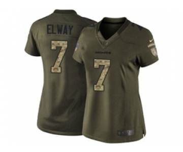 nike women nfl jerseys denver broncos #7 john elway army green[nike Limited Salute To Service]